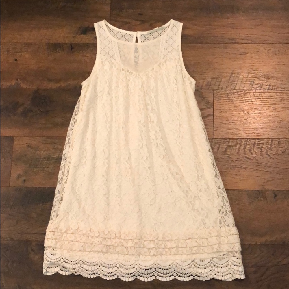 Cream, lace dress